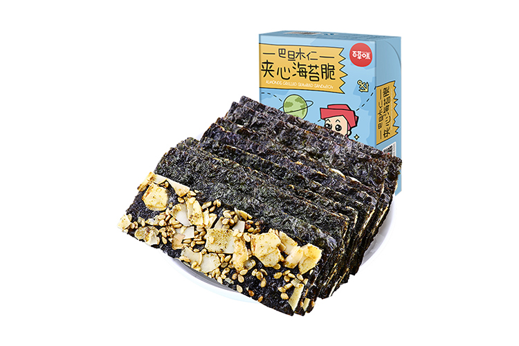 BAICAOWEI CRISPY SEAWEED WITH ALMOND 40G